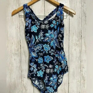 Speedo Floral One-Piece Swimsuit Size 6